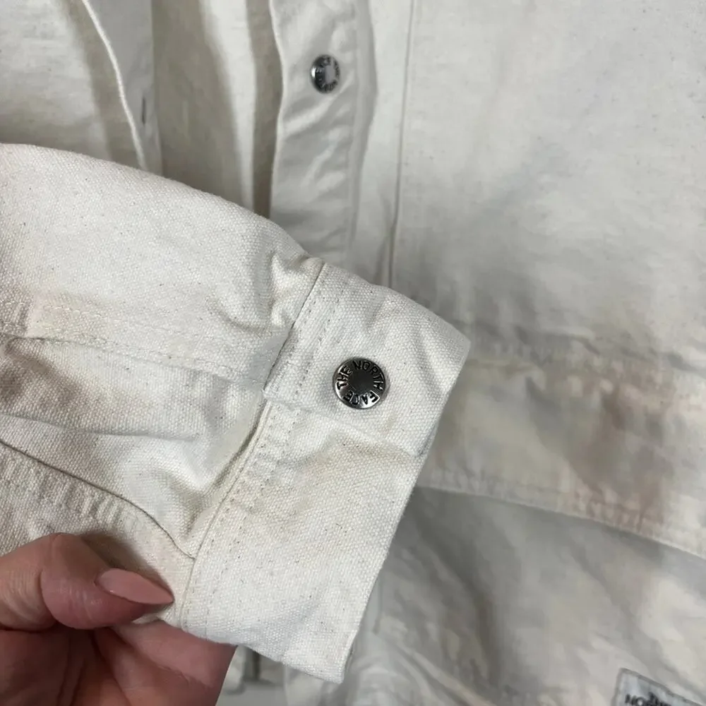 The North Face Men's Outlander Canvas‎ Utility Jacket Cream Pockets Workwear M